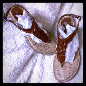 Merona Sz 7 Brown Sandals